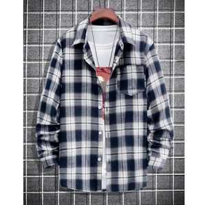 MEN'S BLUEZ PLAID BUTTON UP SHIRTZ
